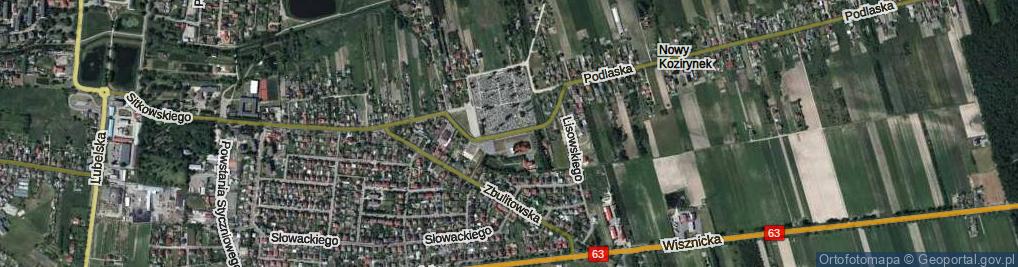 Zdjęcie satelitarne bł. Męczenników Podlaskich ul.